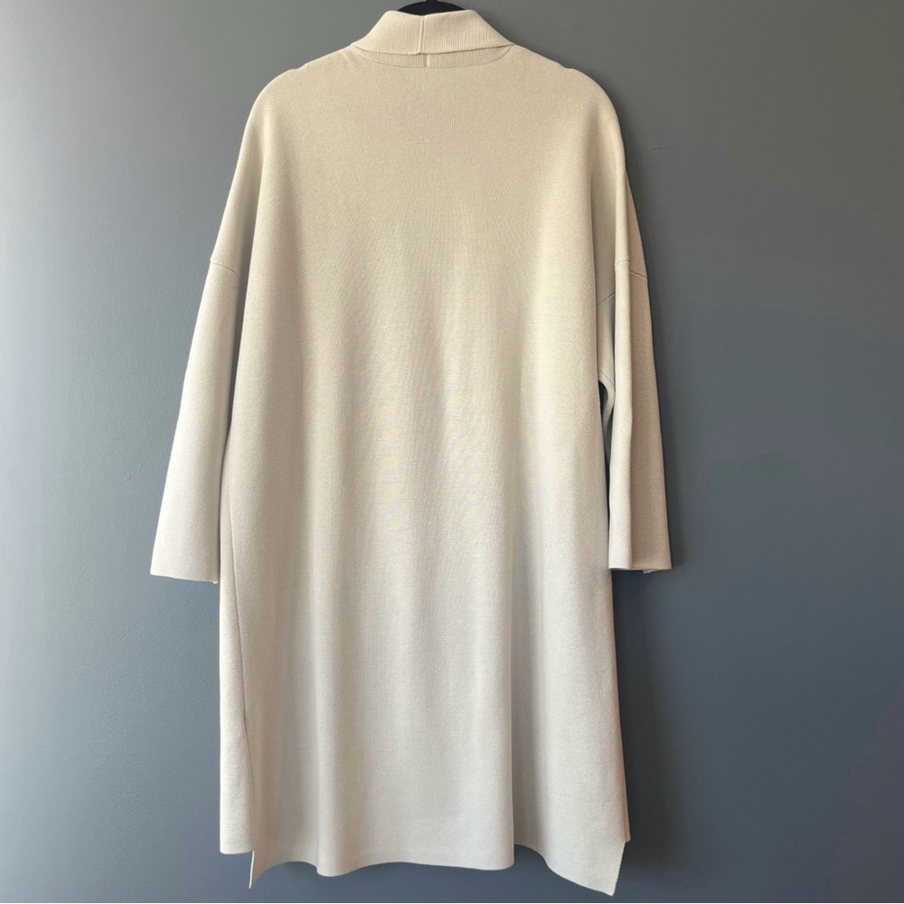 Eileen Fisher Silk and Cotton Interlock Long Cardigan - Picture 5 of 7